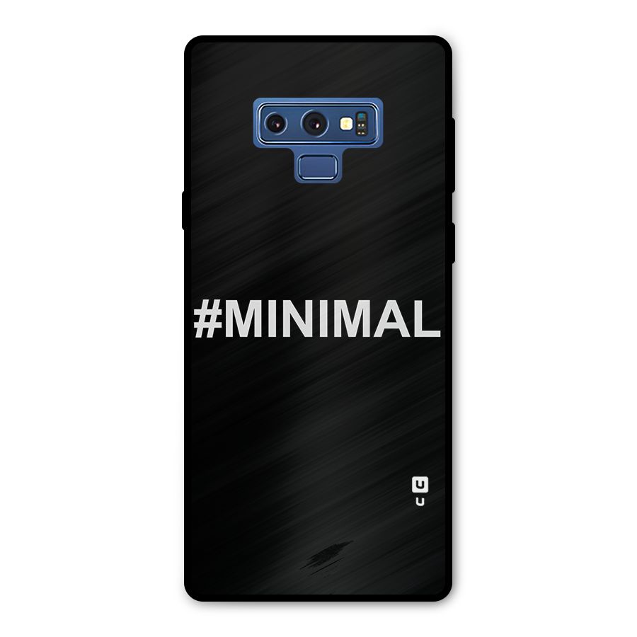 Hashtag Minimal Black Metal Back Case for Galaxy Note 9