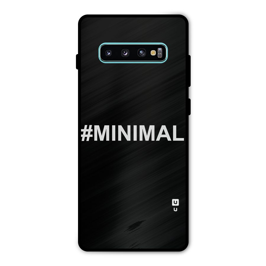 Hashtag Minimal Black Metal Back Case for Galaxy S10 Plus