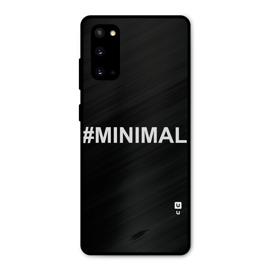 Hashtag Minimal Black Metal Back Case for Galaxy S20