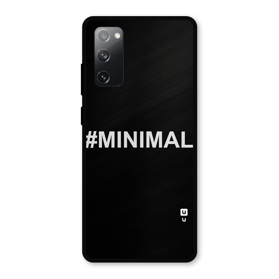 Hashtag Minimal Black Metal Back Case for Galaxy S20 FE 5G