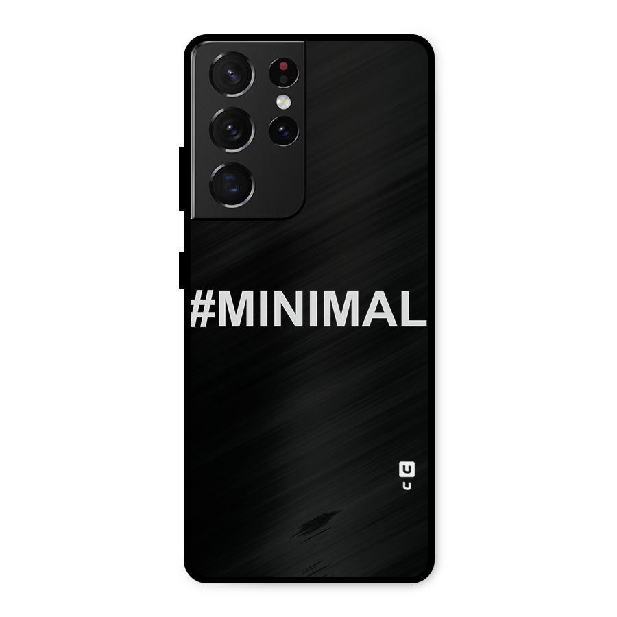 Hashtag Minimal Black Metal Back Case for Galaxy S21 Ultra 5G