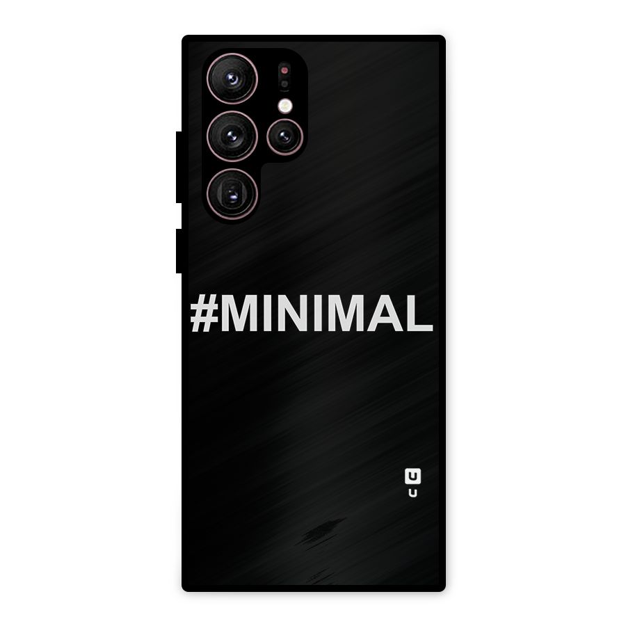 Hashtag Minimal Black Metal Back Case for Galaxy S22 Ultra 5G