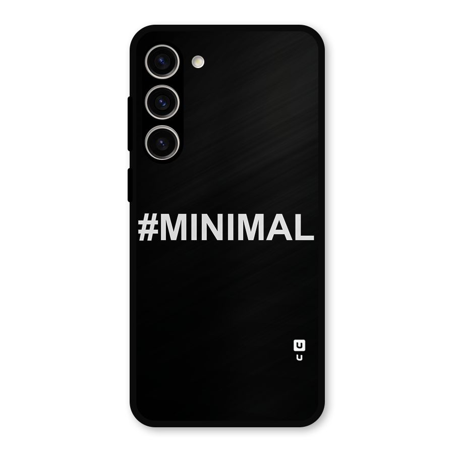 Hashtag Minimal Black Metal Back Case for Galaxy S23 Plus