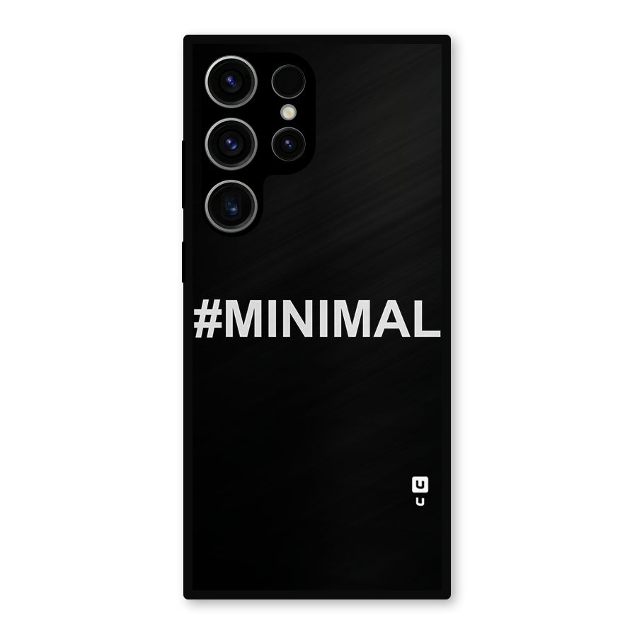 Hashtag Minimal Black Metal Back Case for Galaxy S23 Ultra
