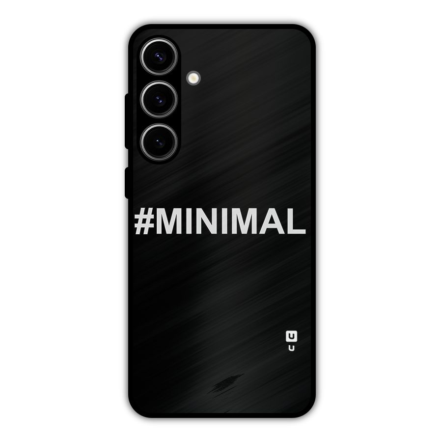 Hashtag Minimal Black Metal Back Case for Galaxy S24 Plus