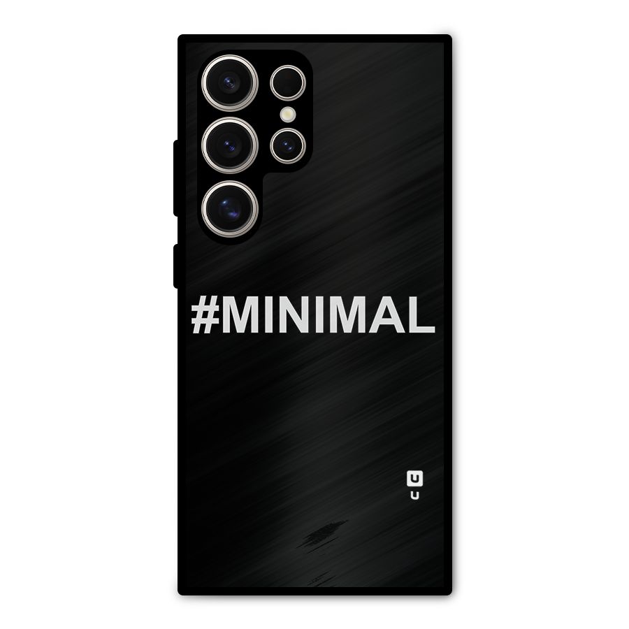 Hashtag Minimal Black Metal Back Case for Galaxy S24 Ultra