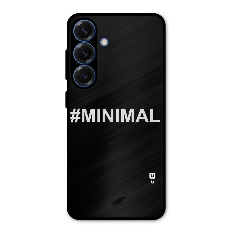 Hashtag Minimal Black Metal Back Case for Galaxy S25