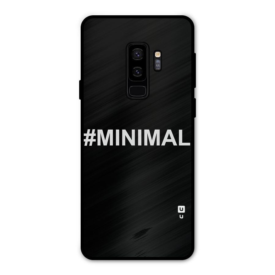 Hashtag Minimal Black Metal Back Case for Galaxy S9 Plus