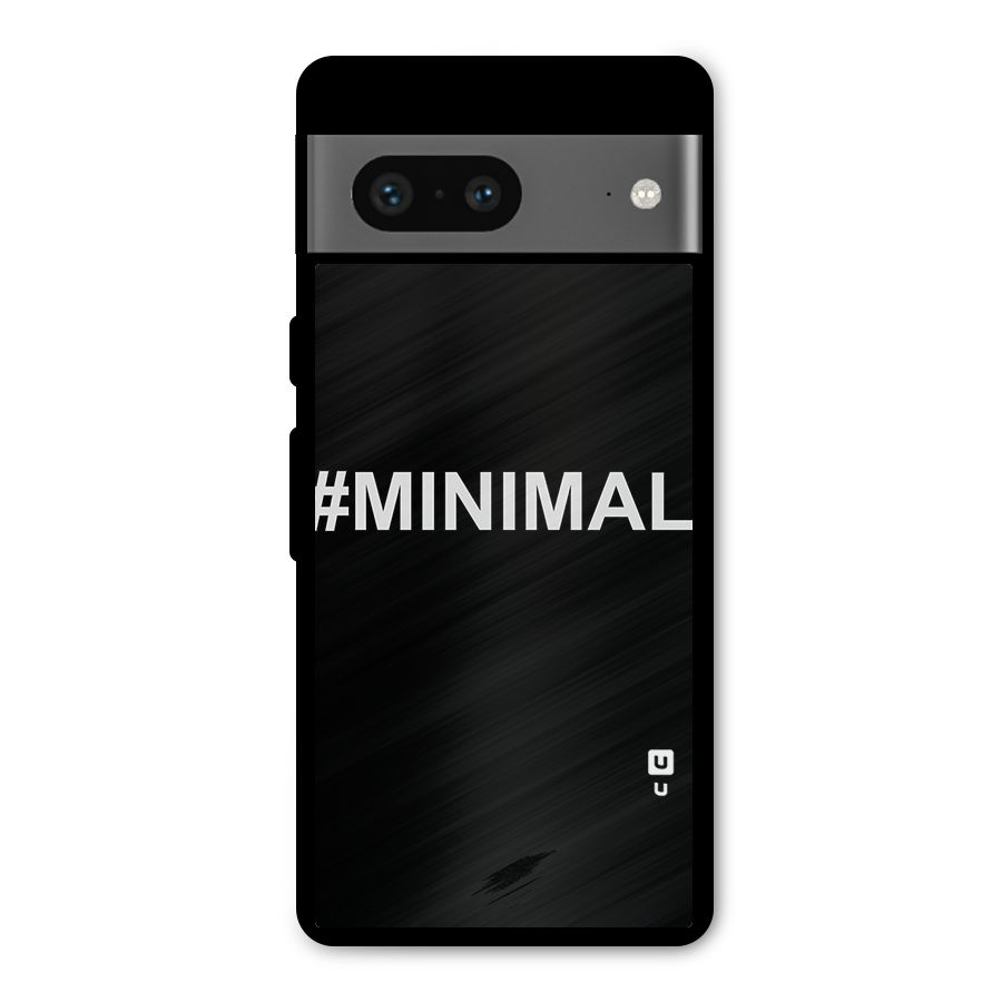 Hashtag Minimal Black Metal Back Case for Google Pixel 7