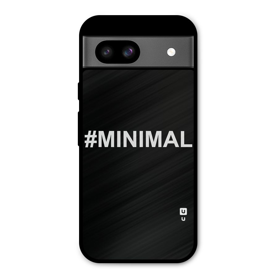 Hashtag Minimal Black Metal Back Case for Google Pixel 8a