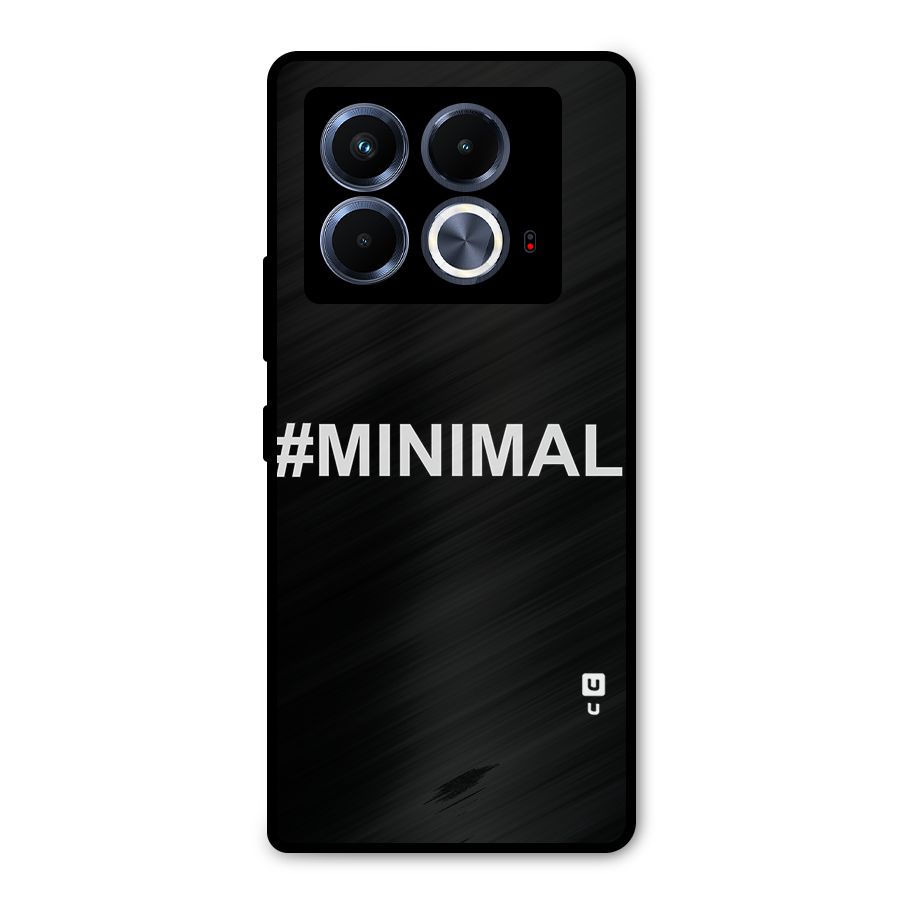 Hashtag Minimal Black Metal Back Case for Infinix Note 40 5G