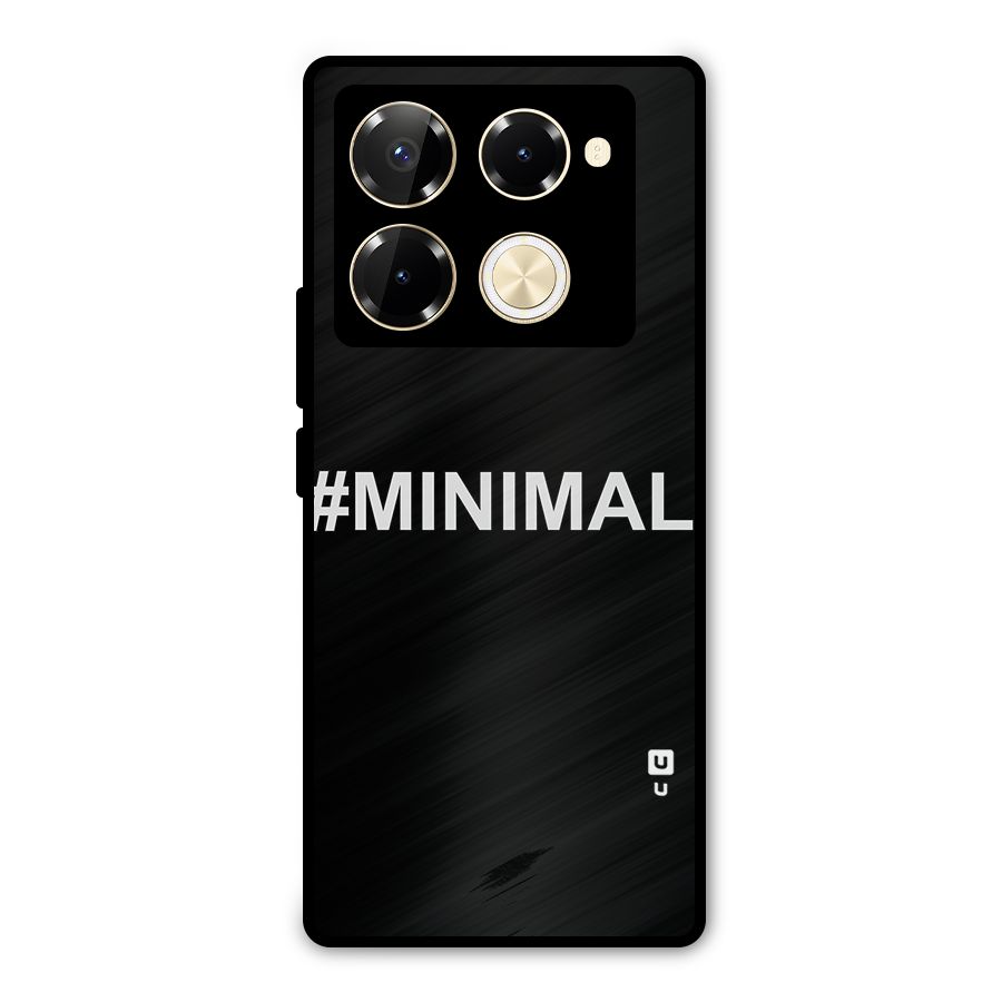 Hashtag Minimal Black Metal Back Case for Infinix Note 40 Pro