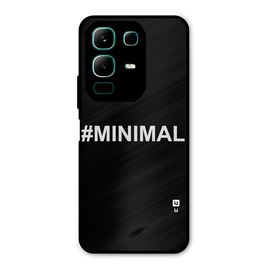 Hashtag Minimal Black Metal Back Case for Infinix Note 50x