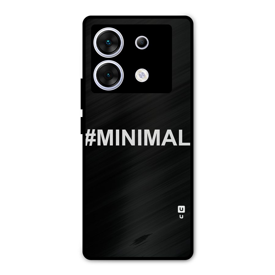 Hashtag Minimal Black Metal Back Case for Infinix Zero 30 5G