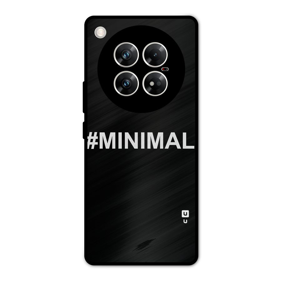 Hashtag Minimal Black Metal Back Case for Infinix Zero 40 5G