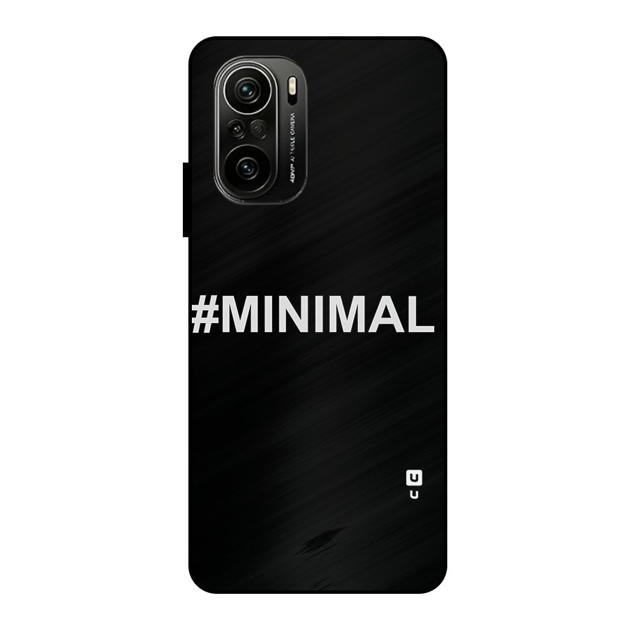 Hashtag Minimal Black Metal Back Case for Mi 11X Pro