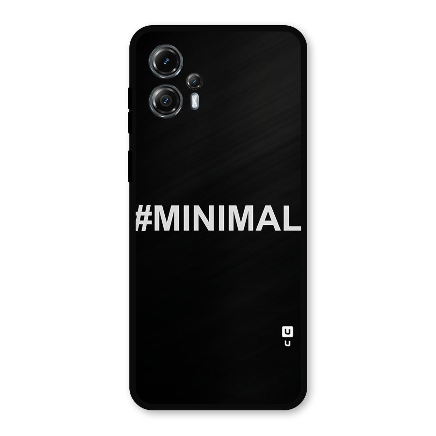 Hashtag Minimal Black Metal Back Case for Moto G13