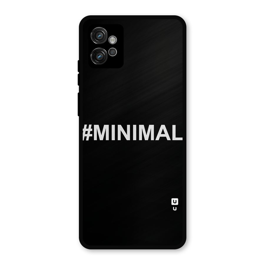 Hashtag Minimal Black Metal Back Case for Moto G32