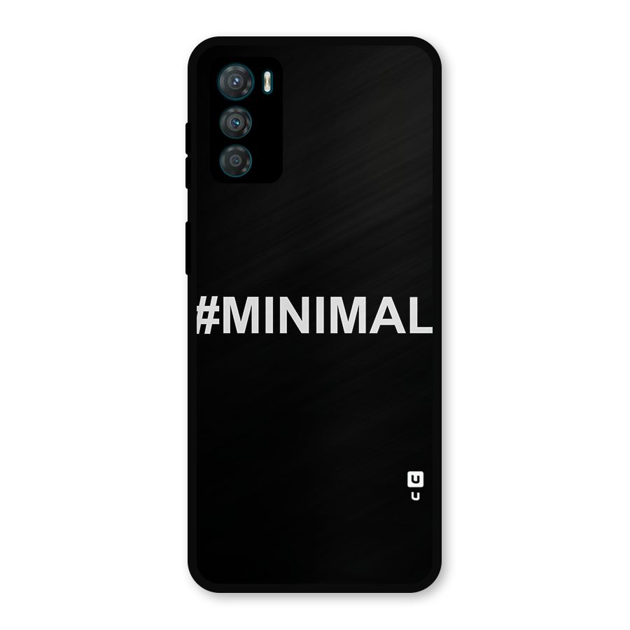 Hashtag Minimal Black Metal Back Case for Moto G42