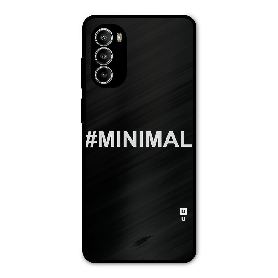 Hashtag Minimal Black Metal Back Case for Moto G52
