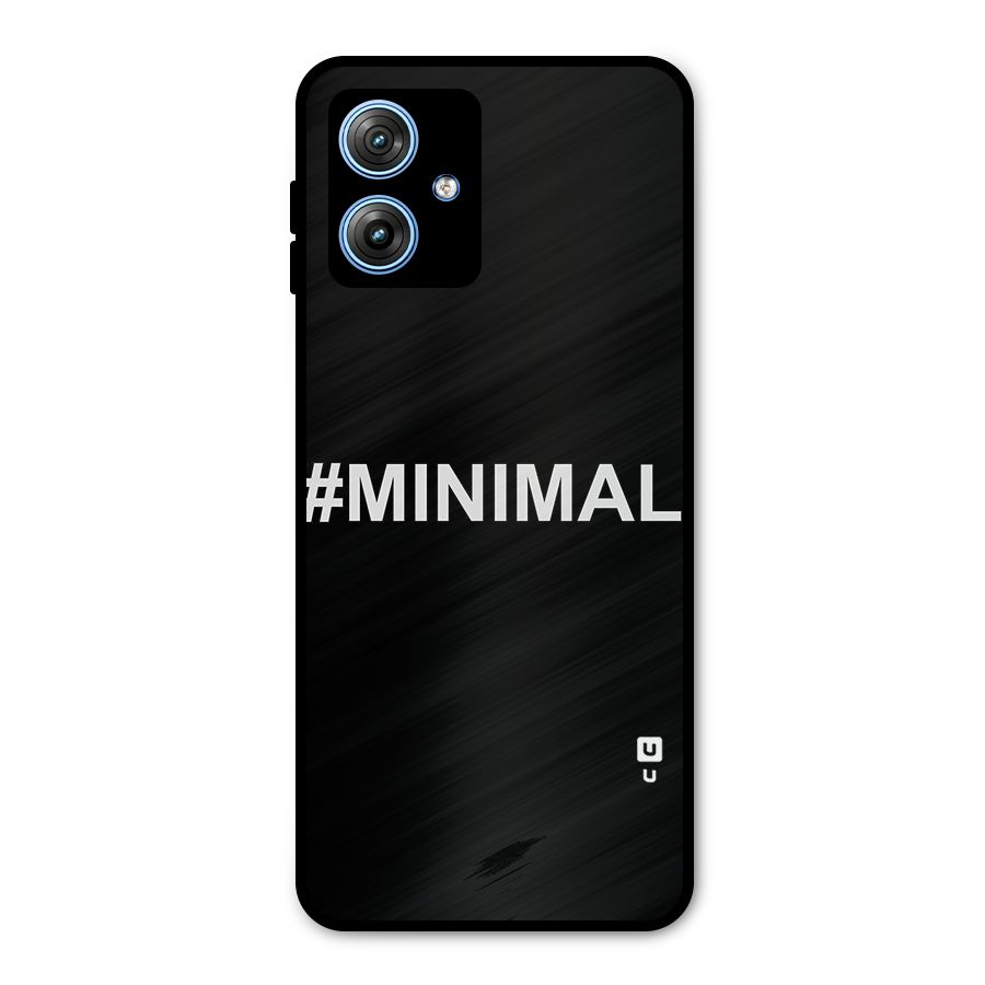 Hashtag Minimal Black Metal Back Case for Moto G54
