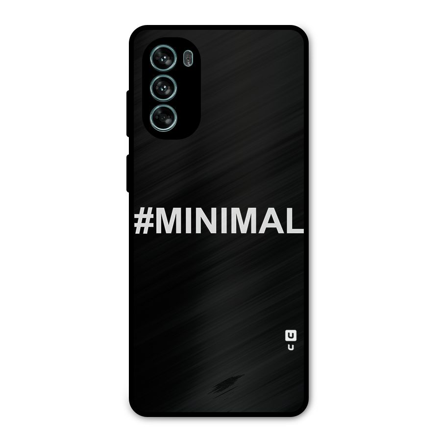 Hashtag Minimal Black Metal Back Case for Moto G62