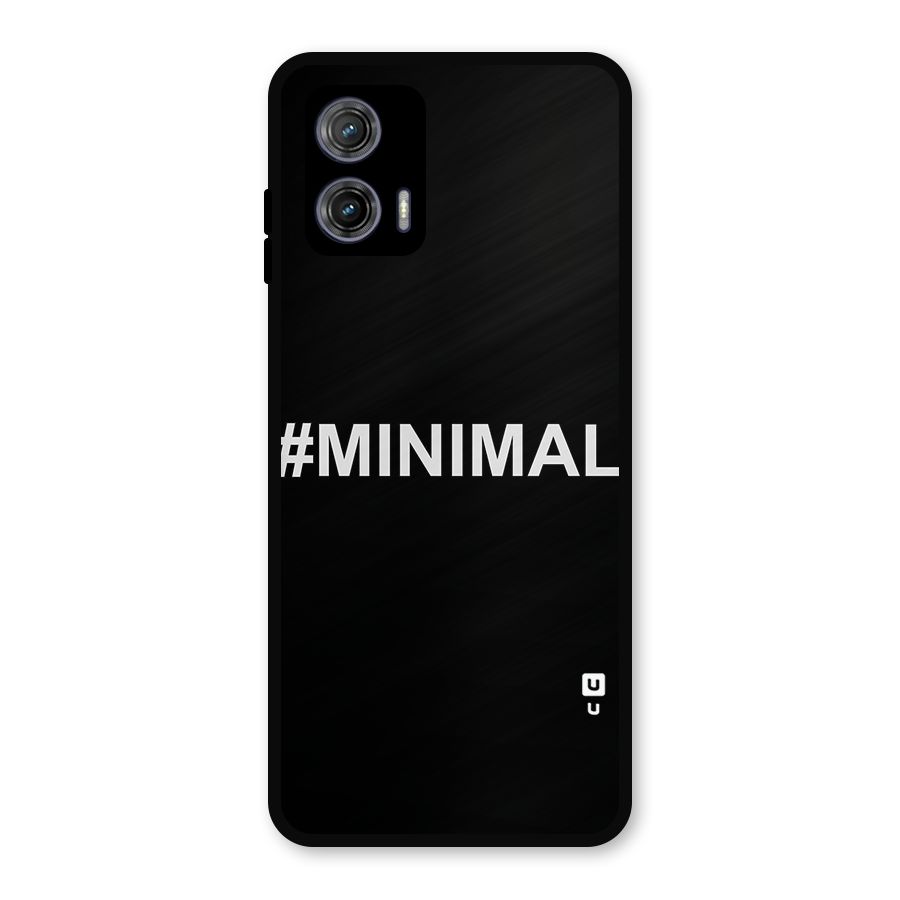 Hashtag Minimal Black Metal Back Case for Moto G73