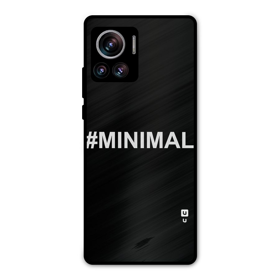 Hashtag Minimal Black Metal Back Case for Motorola Edge 30 Ultra