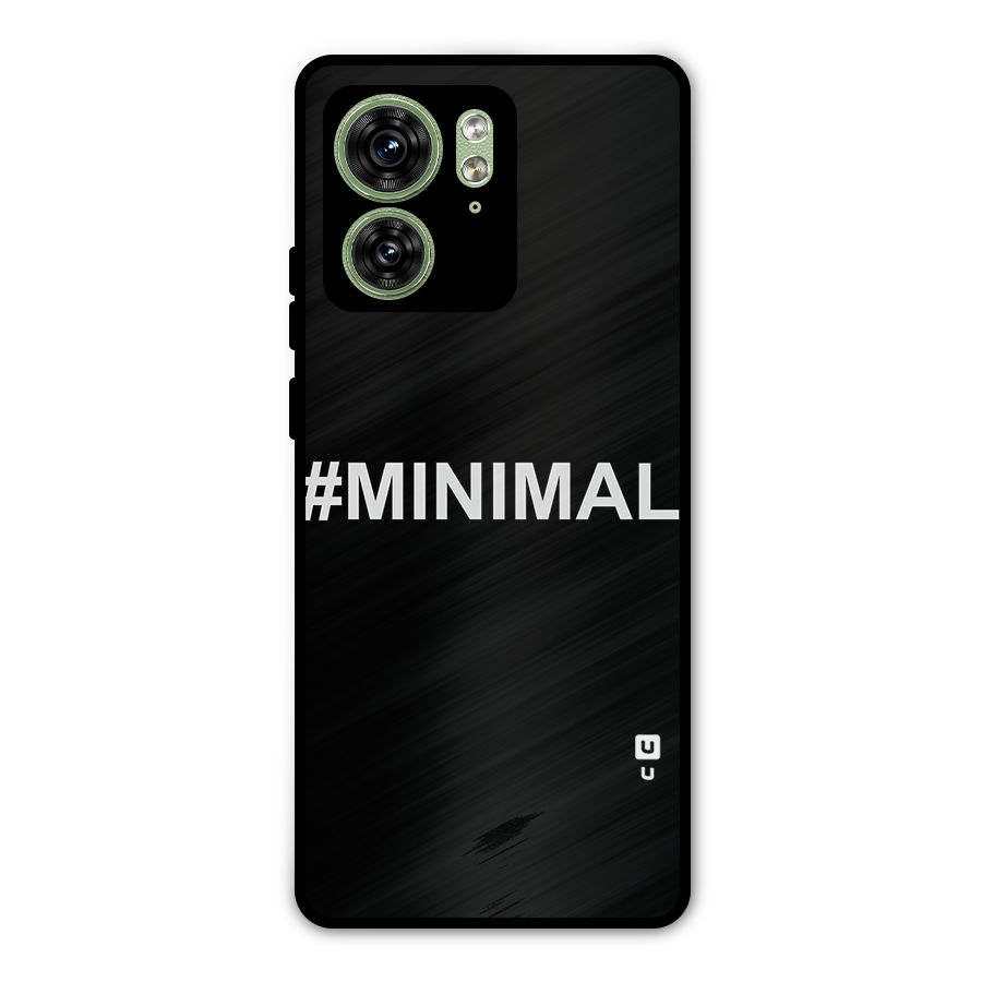 Hashtag Minimal Black Metal Back Case for Motorola Edge 40 5G