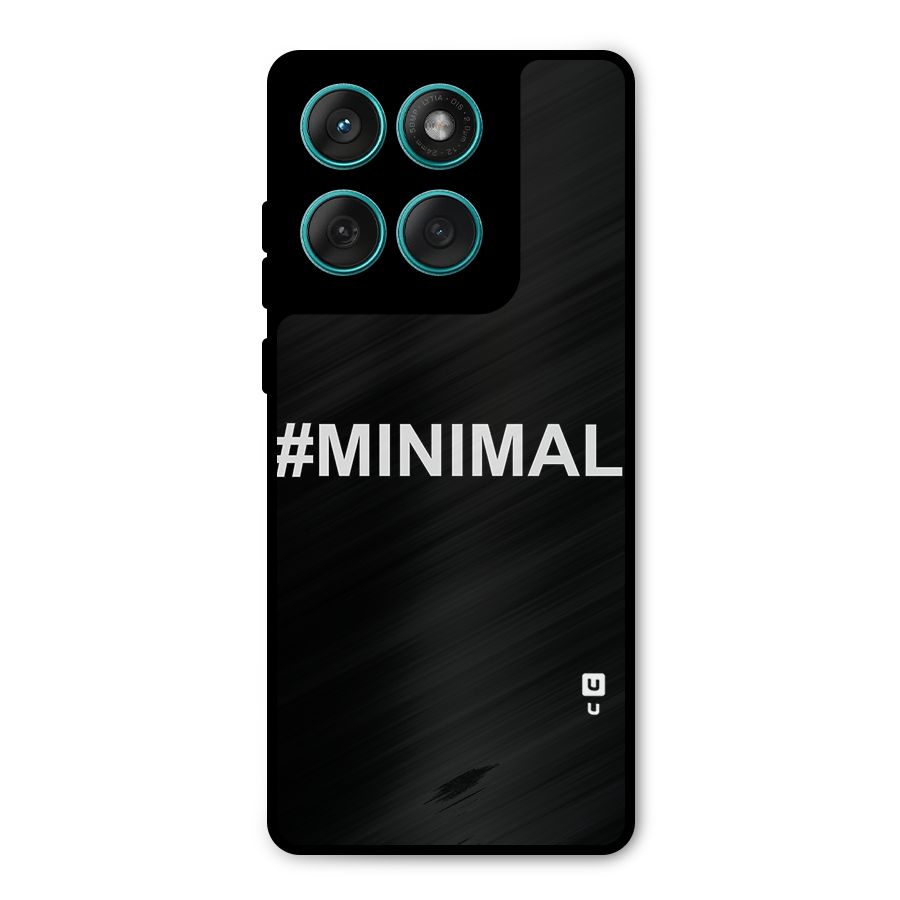 Hashtag Minimal Black Metal Back Case for Motorola Edge 60