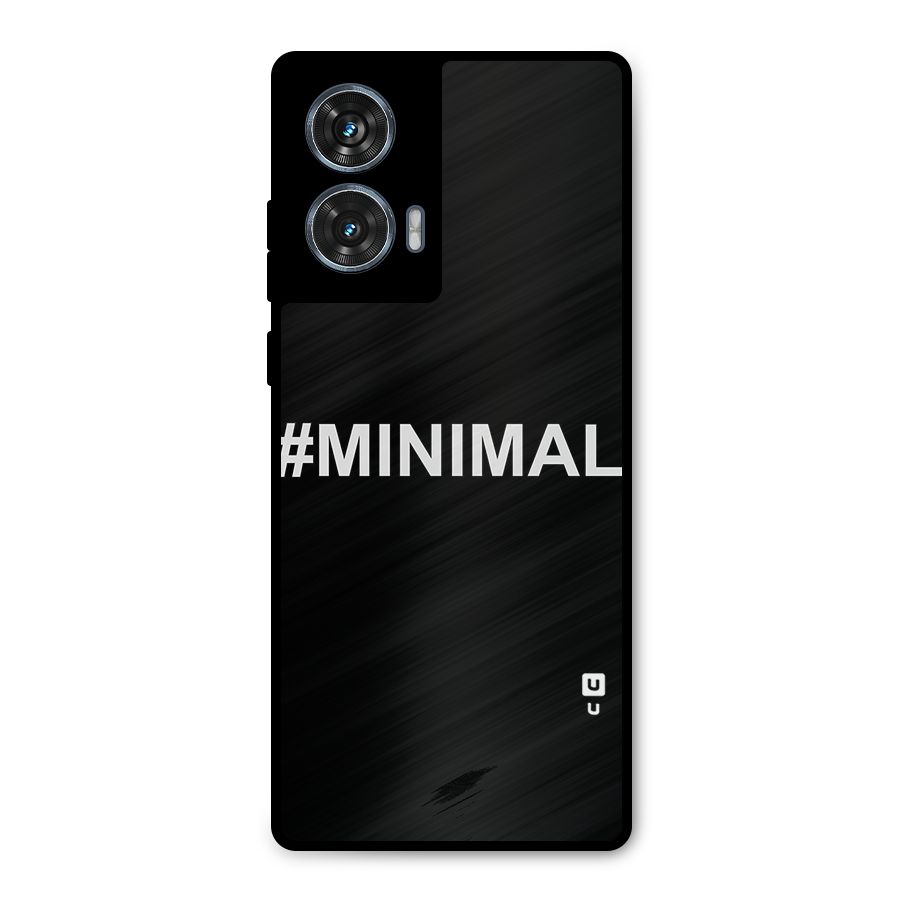 Hashtag Minimal Black Metal Back Case for Motorola G96