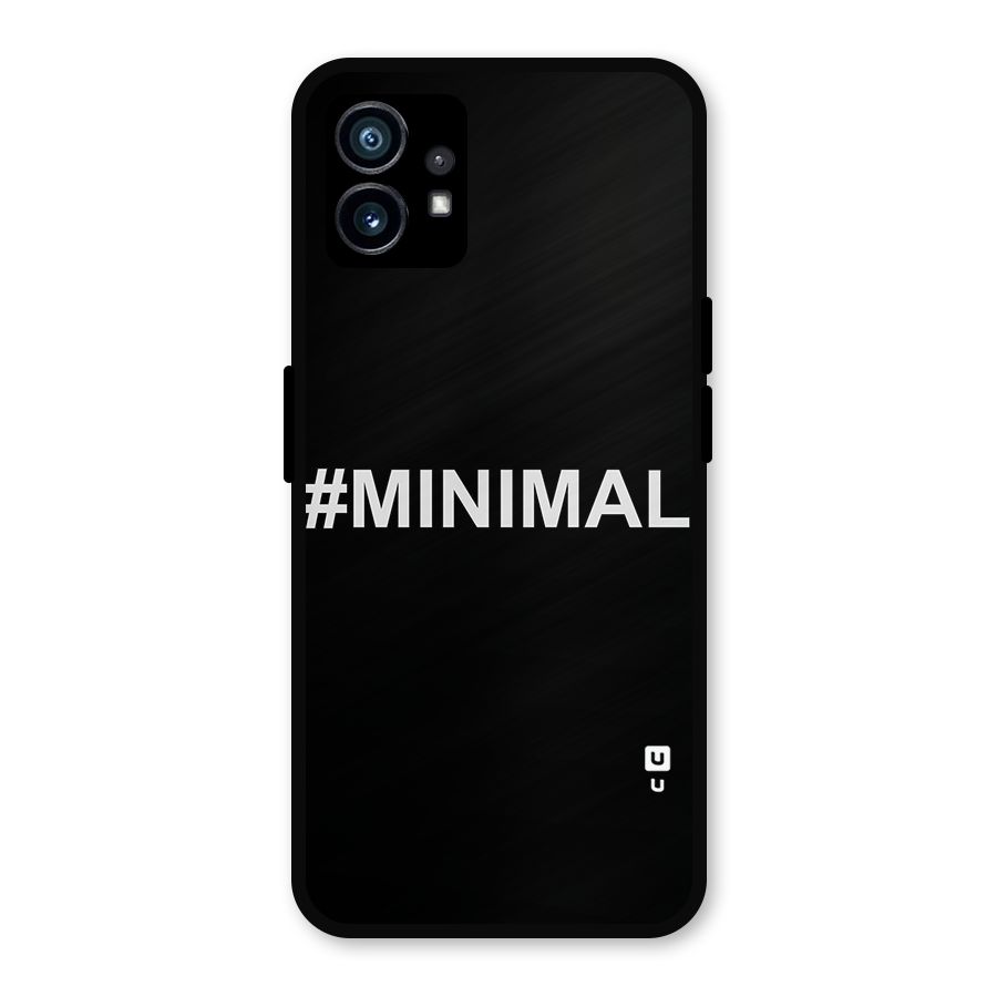 Hashtag Minimal Black Metal Back Case for Nothing Phone 1