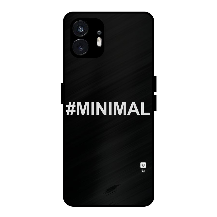Hashtag Minimal Black Metal Back Case for Nothing Phone 2