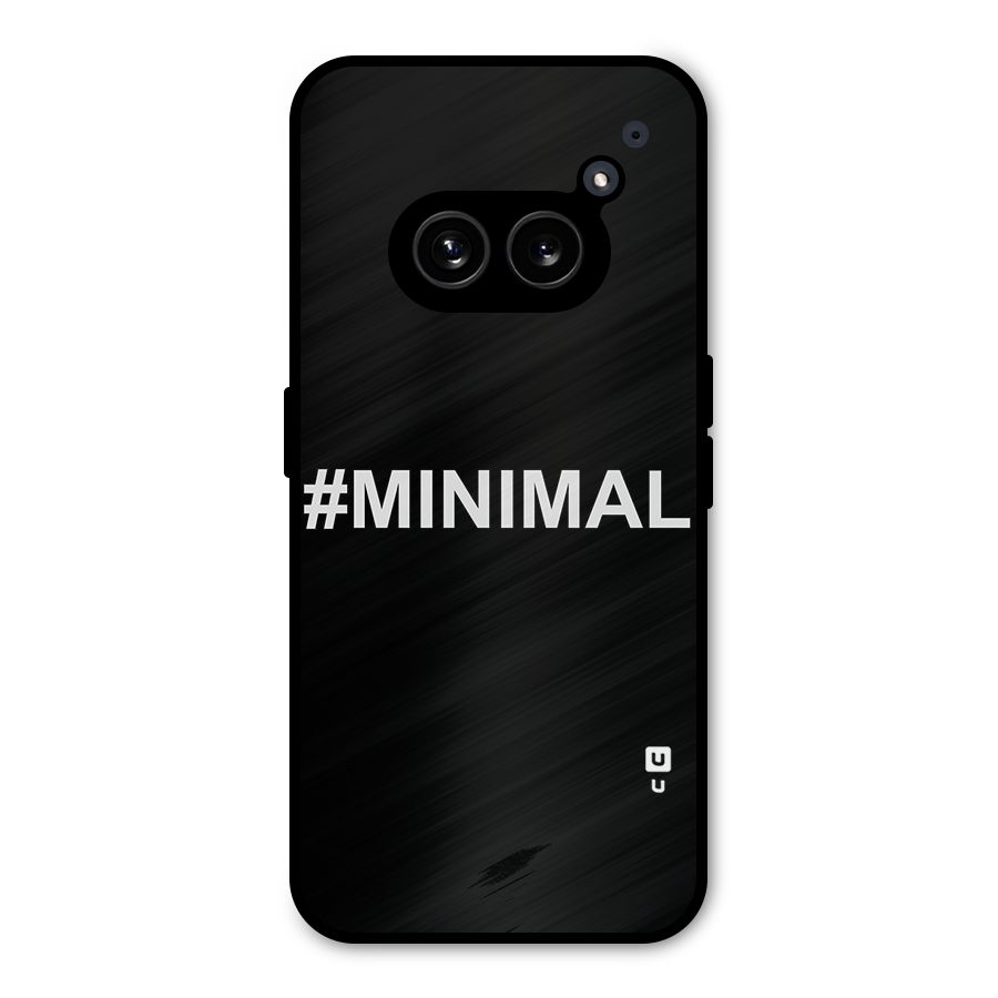 Hashtag Minimal Black Metal Back Case for Nothing Phone 2a Plus