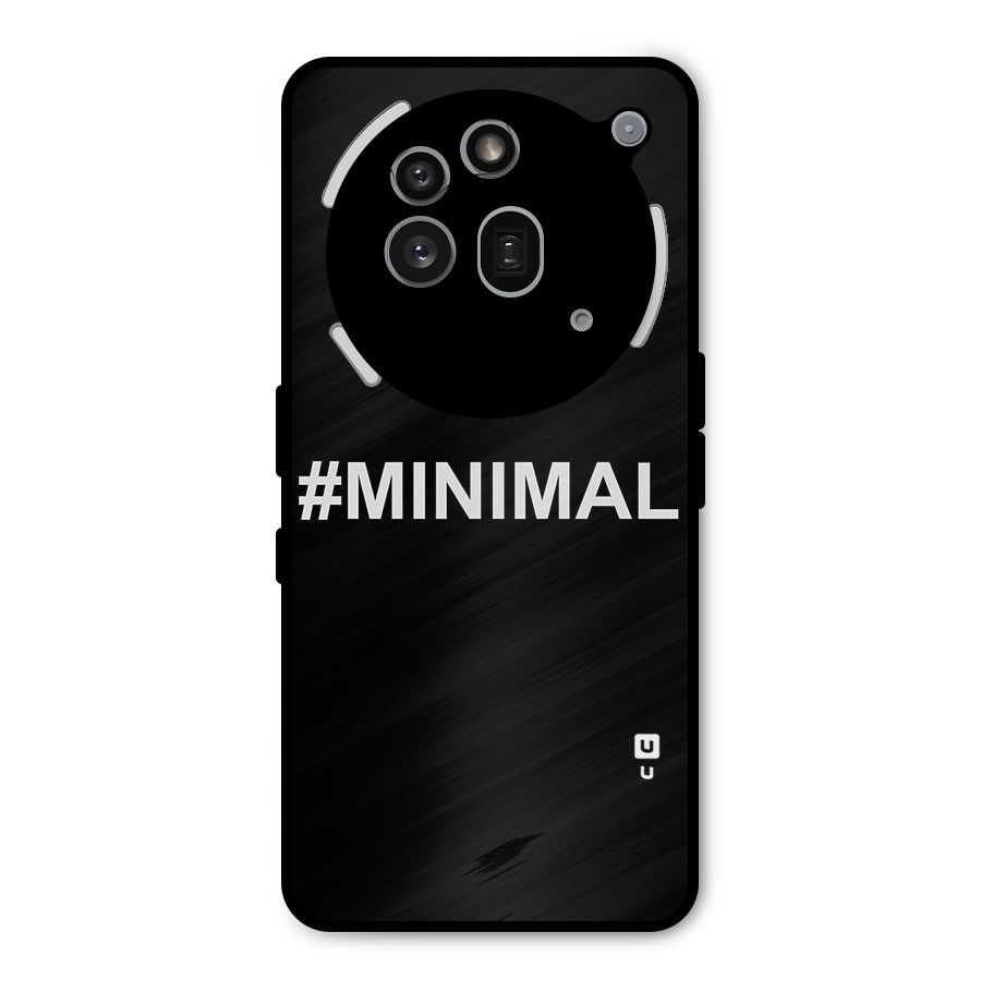 Hashtag Minimal Black Metal Back Case for Nothing Phone 3a Pro