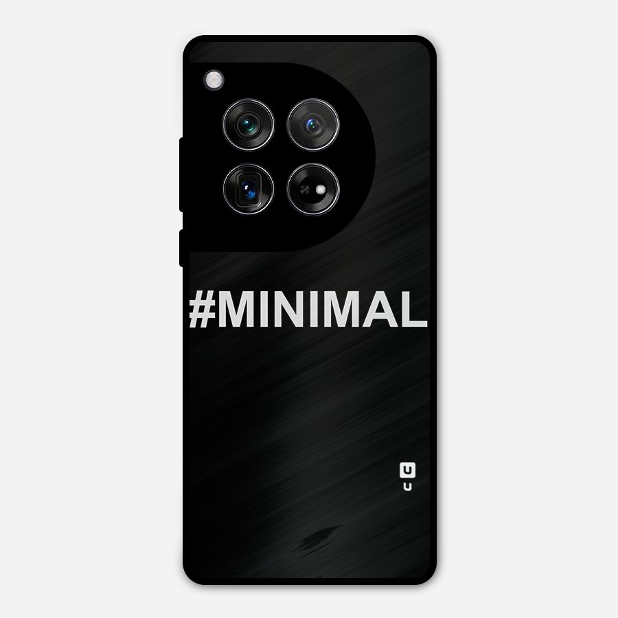 Hashtag Minimal Black Metal Back Case for OnePlus 12