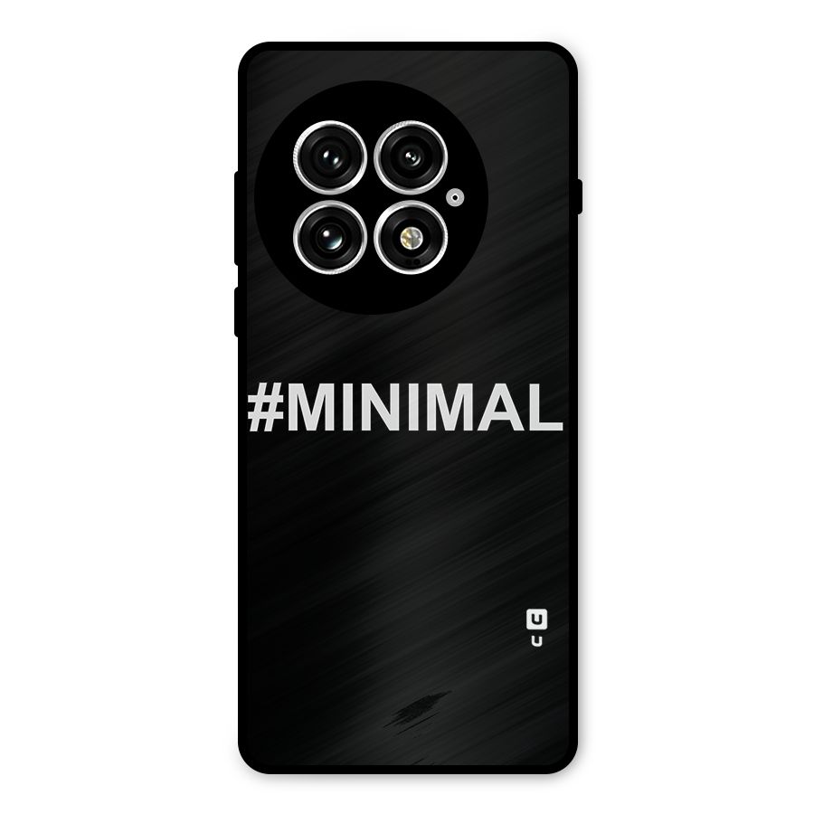Hashtag Minimal Black Metal Back Case for OnePlus 13