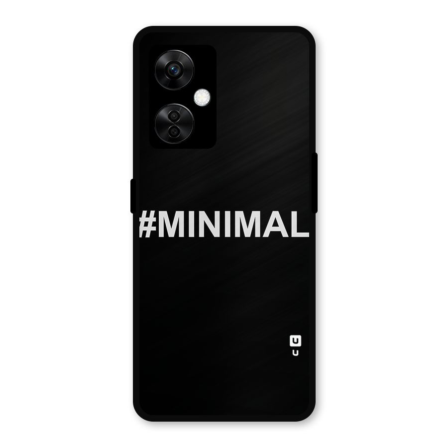 Hashtag Minimal Black Metal Back Case for OnePlus Nord CE 3 Lite