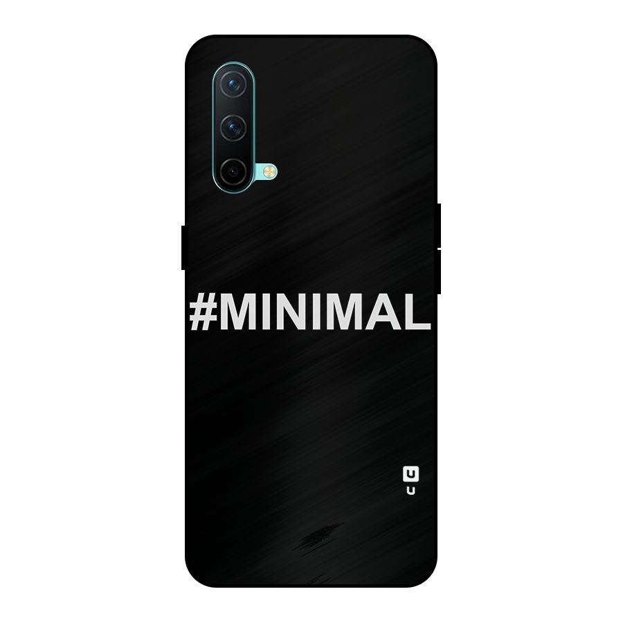 Hashtag Minimal Black Metal Back Case for OnePlus Nord CE 5G