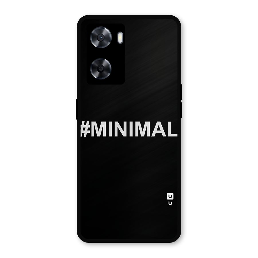 Hashtag Minimal Black Metal Back Case for OnePlus Nord N20 SE