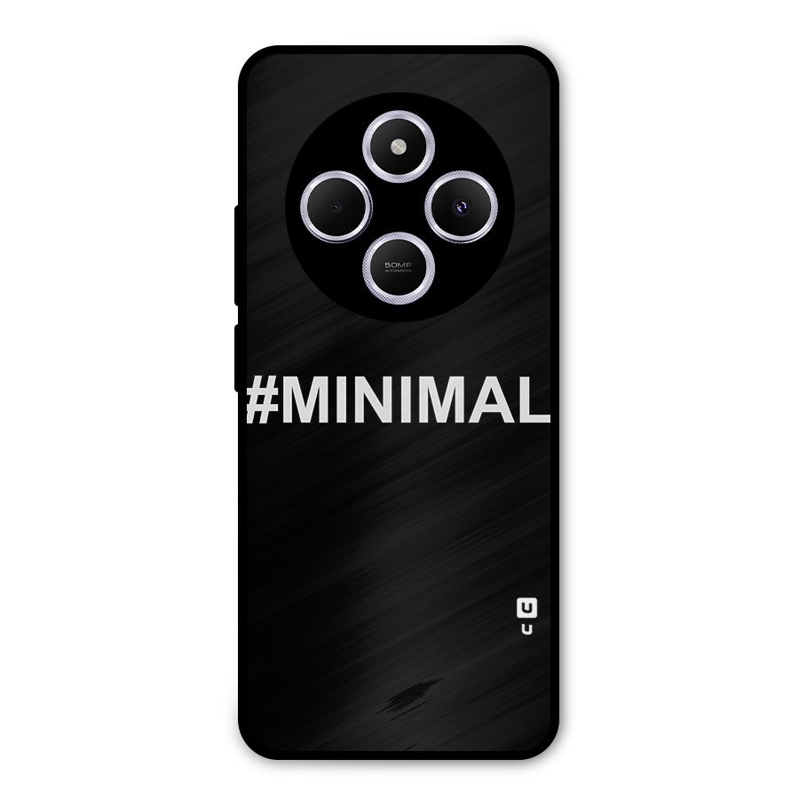Hashtag Minimal Black Metal Back Case for Poco C75 5G