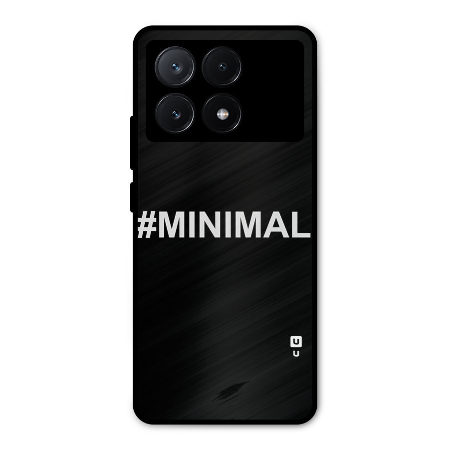 Hashtag Minimal Black Metal Back Case for Poco X6 Pro