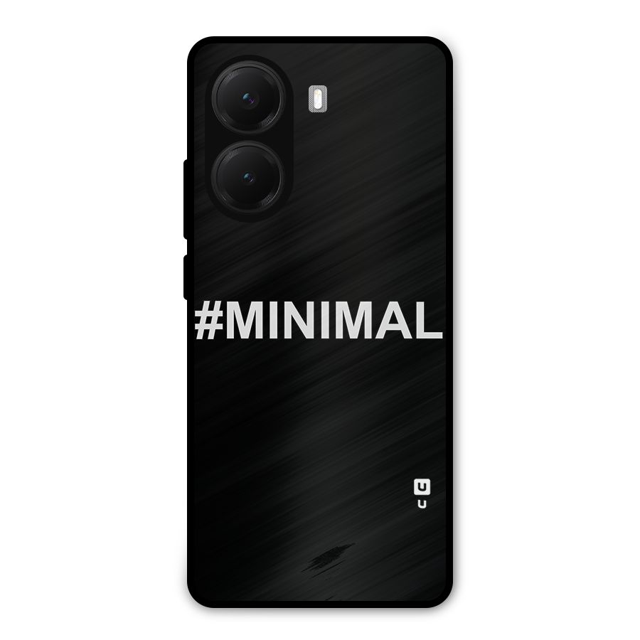 Hashtag Minimal Black Metal Back Case for Poco X7 Pro