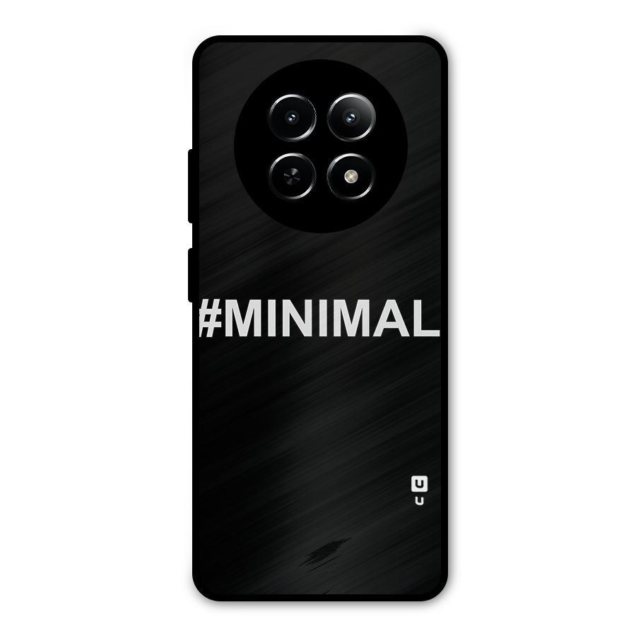Hashtag Minimal Black Metal Back Case for Realme 13
