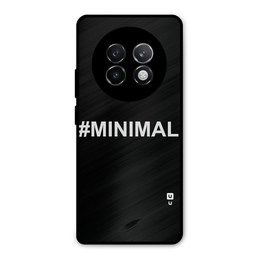 Hashtag Minimal Black Metal Back Case for Realme 13 Plus