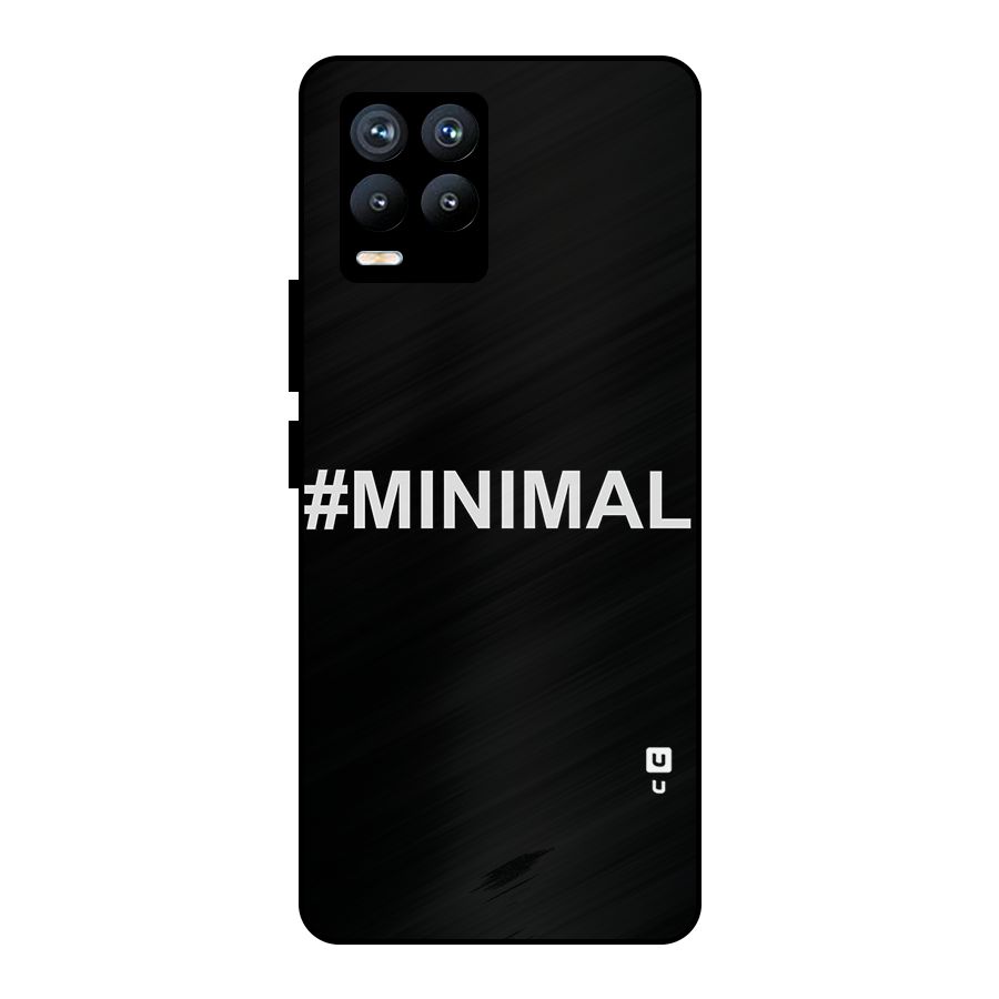 Hashtag Minimal Black Metal Back Case for Realme 8 Pro