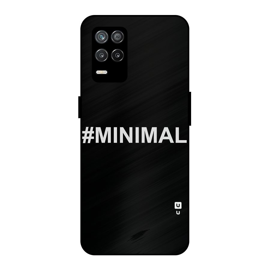 Hashtag Minimal Black Metal Back Case for Realme 8s 5G