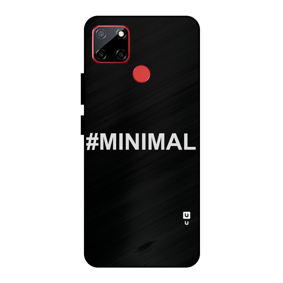 Hashtag Minimal Black Metal Back Case for Realme C12