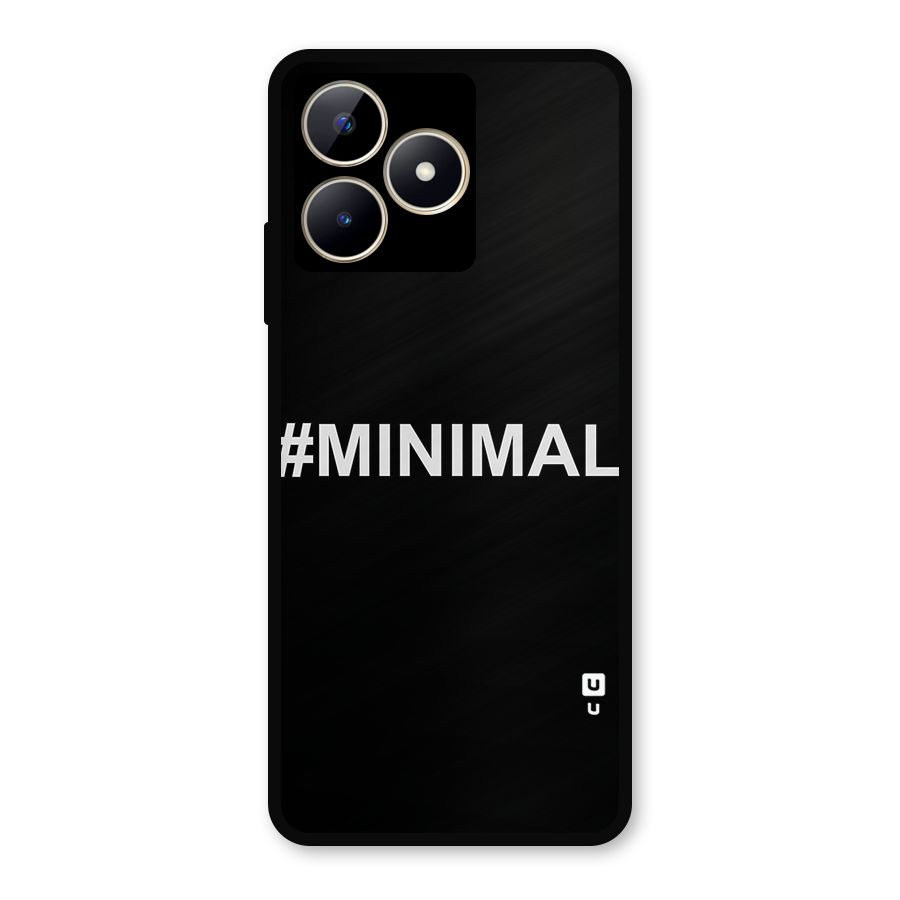 Hashtag Minimal Black Metal Back Case for Realme C53