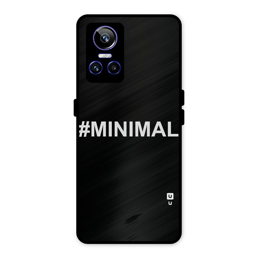 Hashtag Minimal Black Metal Back Case for Realme GT Neo 3